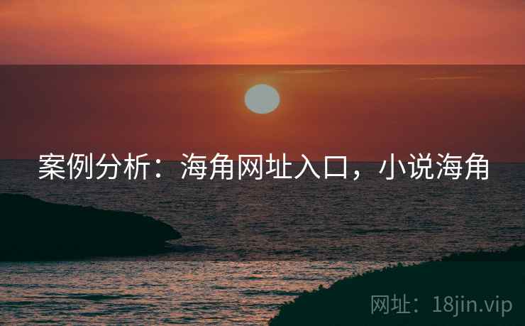 案例分析：海角网址入口，小说海角