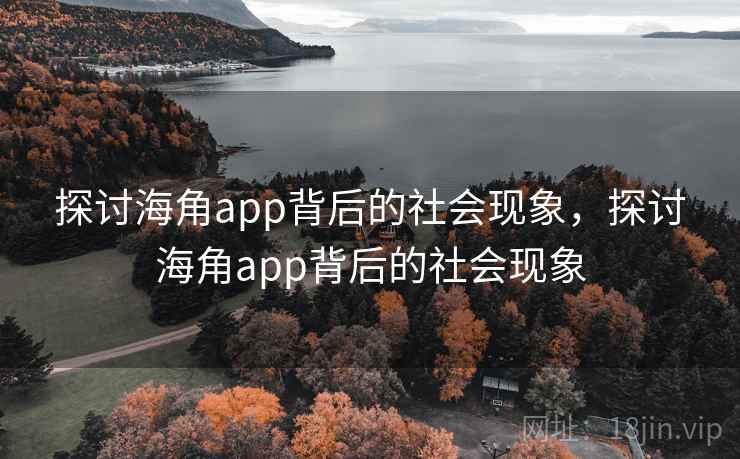 探讨海角app背后的社会现象，探讨海角app背后的社会现象