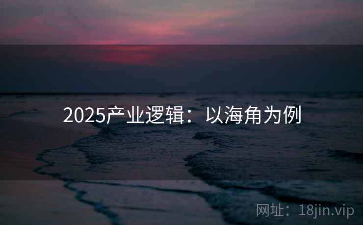 2025产业逻辑:以海角为例 2025产业逻辑:以海角为例